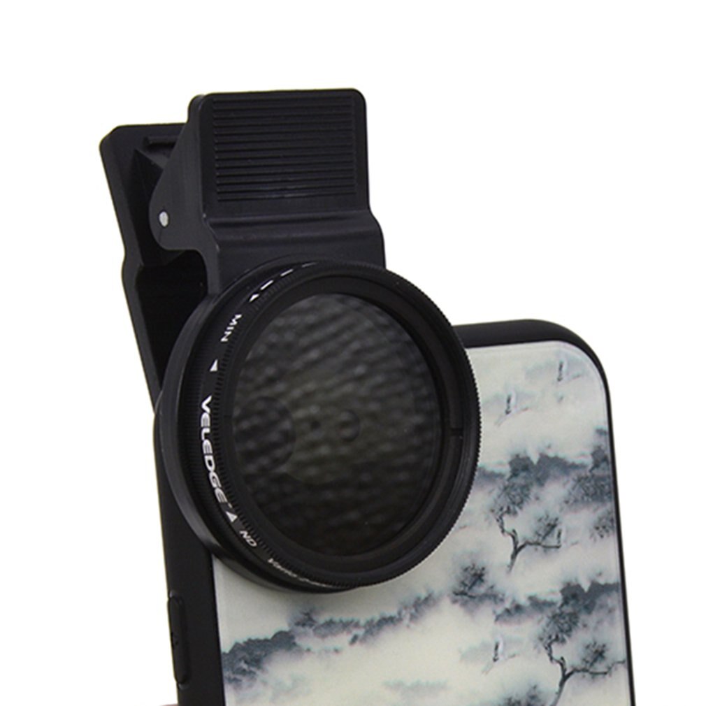 Réglable 37mm densité neutre clipsable ND2 - ND400 téléphone caméra filtre lentille pour iPhone pour Huawei pour Samsung téléphone Android