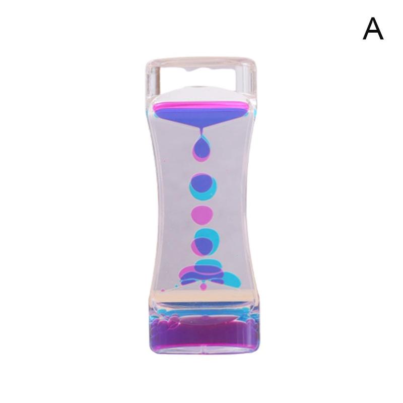 Reloj de arena G2U2 para personas con autismo, juguete sensorial visual, líquido temporizador de vidrio especial flotante, necesita movimiento Visual y aceite: A