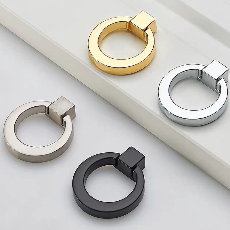 40mm runde türgriffe, farben gold, silber, schwarz, ring aus zinklegierung, für möbel, schubladen und schränke