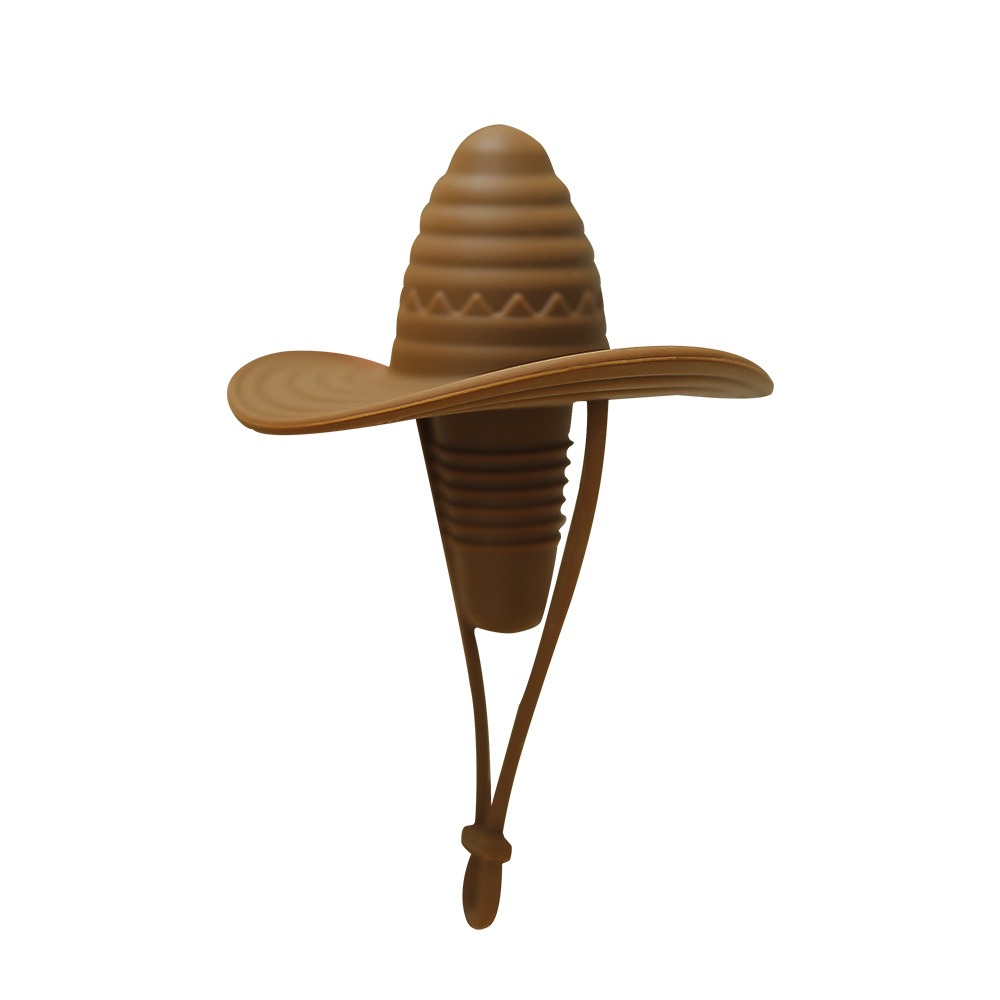 Cowboy Hat Shape Wine Bottle Stopper Reusable Leak Proof Silicone Champagne Bottle Stopper Wine Bottle Cap for Bar: light yellow