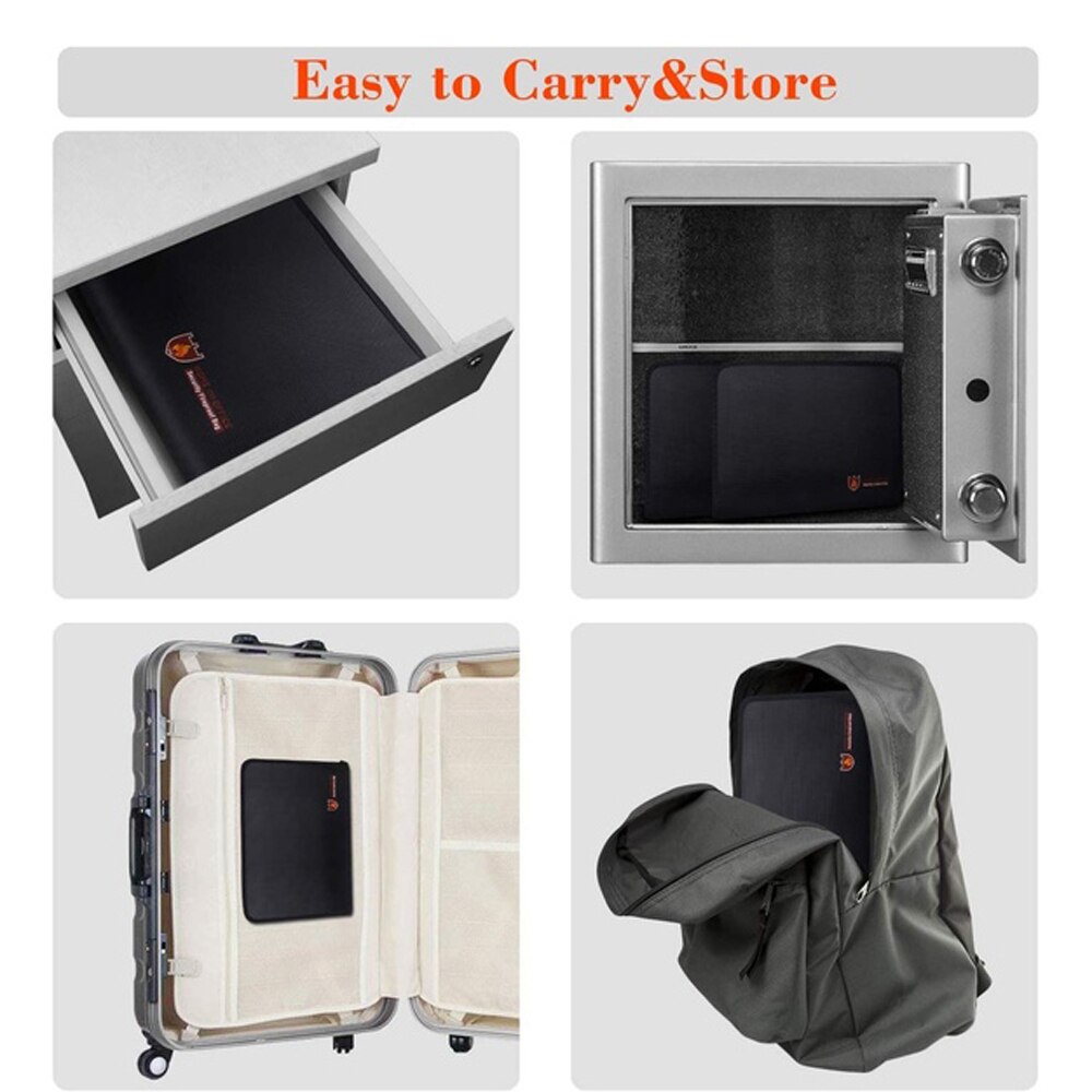 1 P Fireproof File Folder 13 Individual Pocket Portable Fireproof Water Resistant Document Bag Large Capacity File Folder