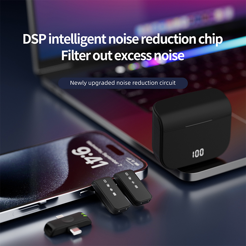 Draadloze Lavalier Microfoon Studio Gaming Dual Jacks Voor Android En Apple Professioanl Revers Mic Live Broadcast Mobiele Telefoon