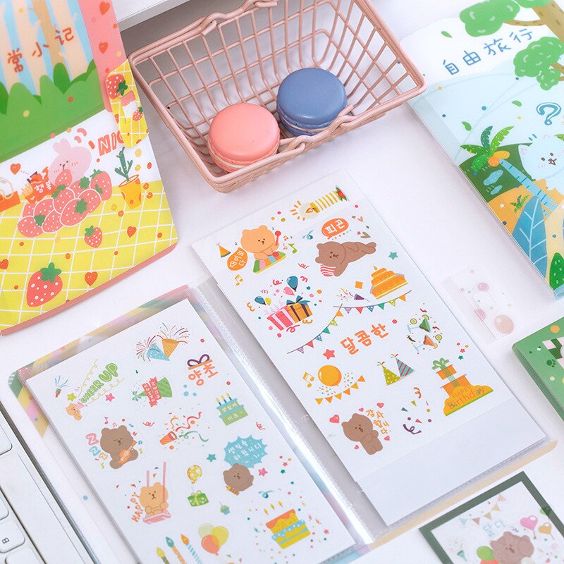 1 lot de /1 autocollants de papeterie kawaii weiwei mengyou, autocollants décoratifs pour journal intime, autocollants pour mobile, scrapbooking, bricolage