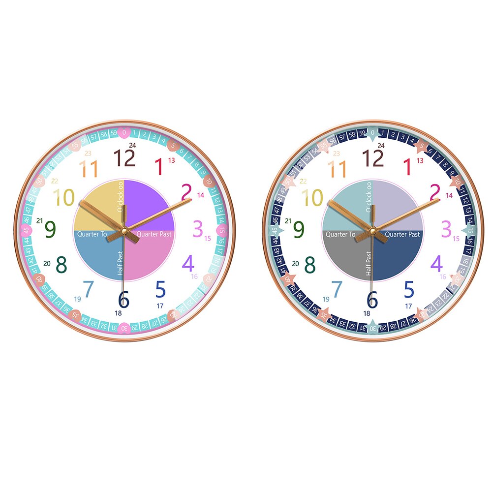 Cartoon Rocket Simple Wall Clock Wall Sticker For Children Room Kindergarten Home Decoration Decals DIY Pendulum Watch