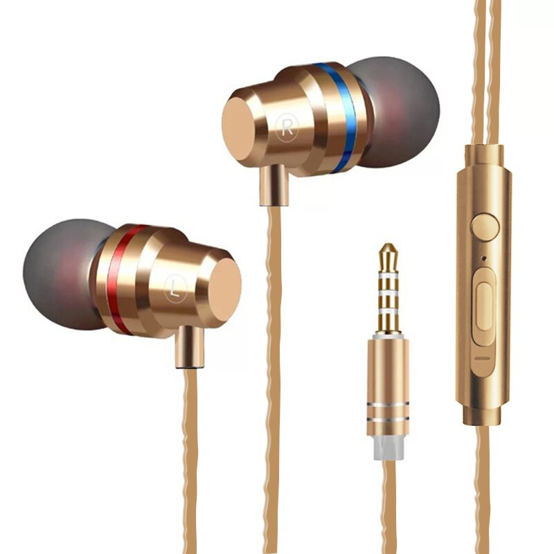 3.5mm kopfhörer für samsung galaxy  m51 m12 m62 a13s xcover 5 a32 5g a52 a71 a12 a22 a42 kopfhörer kabelgebundenes headset fone de ouvido: Gold