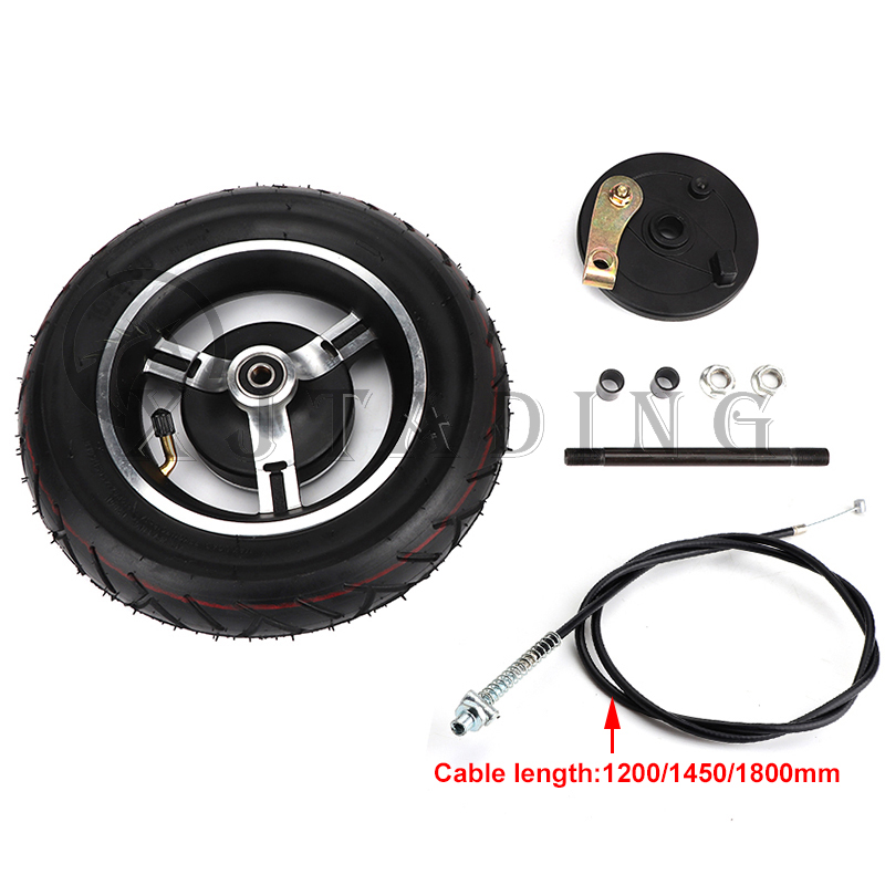 Elektro Rolle 10x2,50 Rad 10 Zoll Luftreifen mit Teleskop bremst Rommel brems kabel 10*2,50 Aluminium Rad