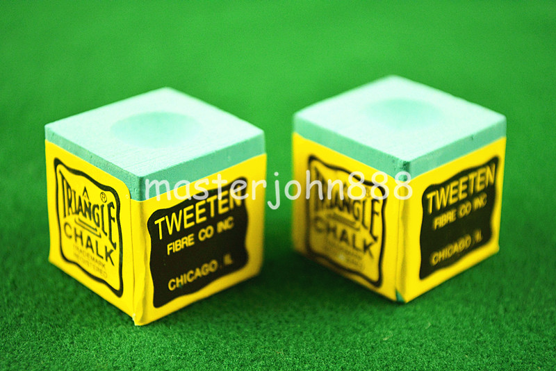 4pcs OF TRIANGLE MASTER Pool Billiards Snooker Chalk Cubes Chalk Green/Blue/Red/Grey