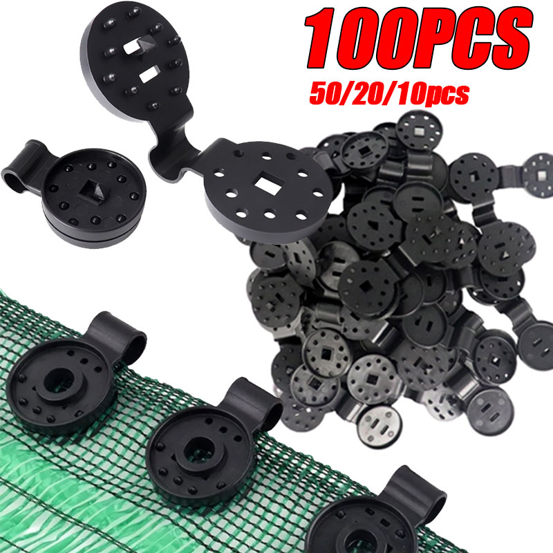 10-100 Uds. Clips de tela para sombra, abrazaderas para tela de sombra, ojales para cubierta de malla de red, tela bloqueadora solar en jardín, patio trasero, fijador de invernadero