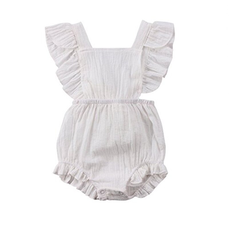 Body bébé barboteuse en lin body pour bébés fille vêtements été bébé nourrisson bouton rose marron blanc barboteuse florale body