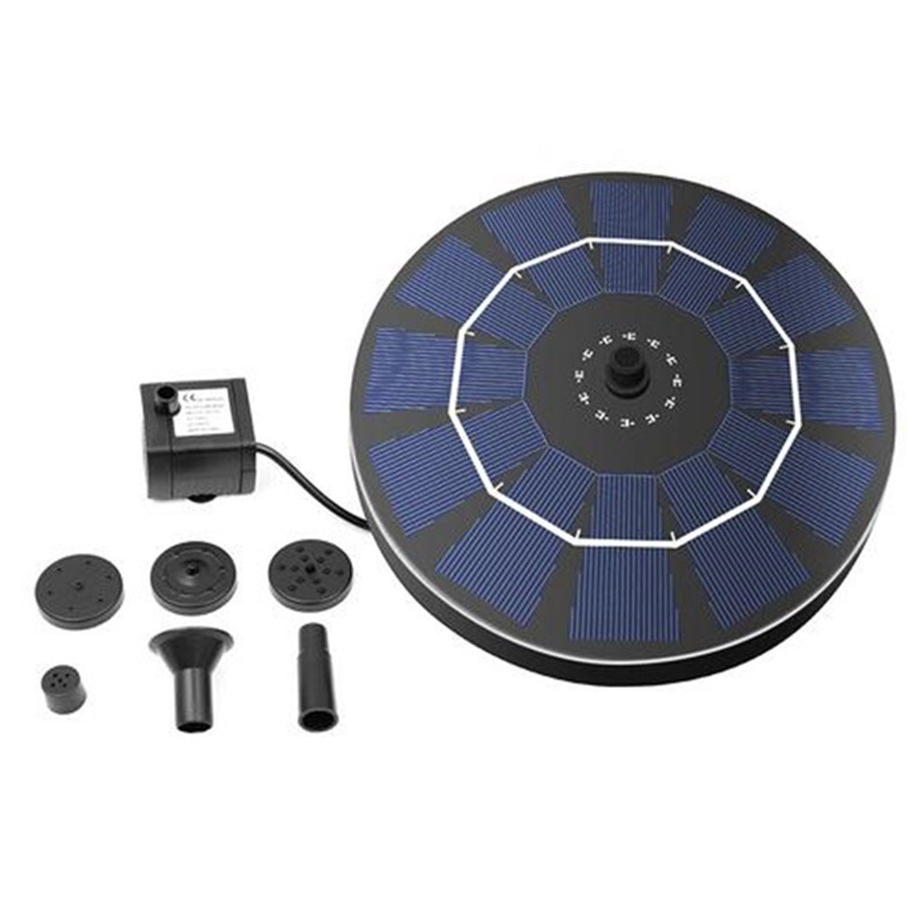 6V 2.5W Solar Power Water Fountain Outdoor Park Pond Swimming Pool Solar Fountain 6-Nozzle Rechargeable Water Fountain Pump