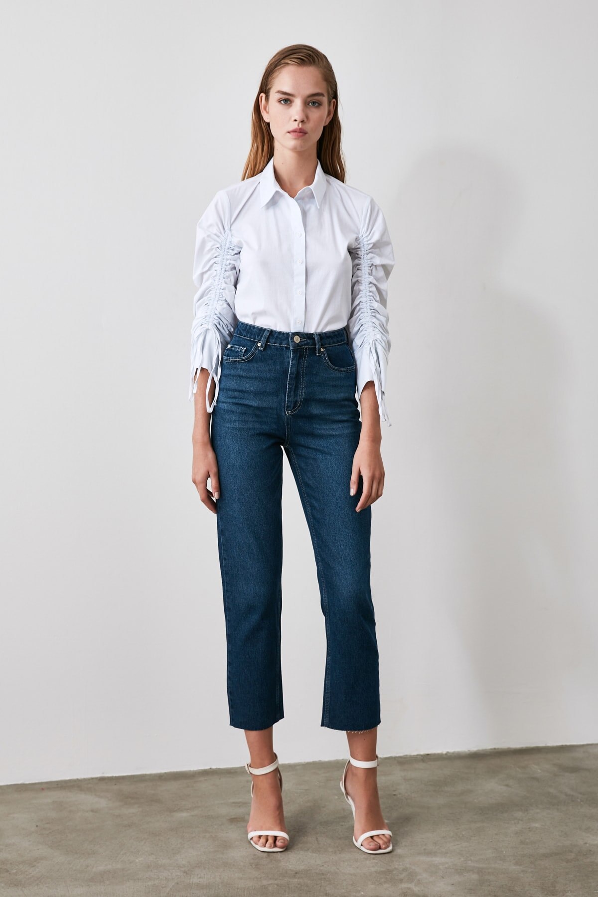 Trendyol High Bel Straight Jeans TWOAW21JE0079