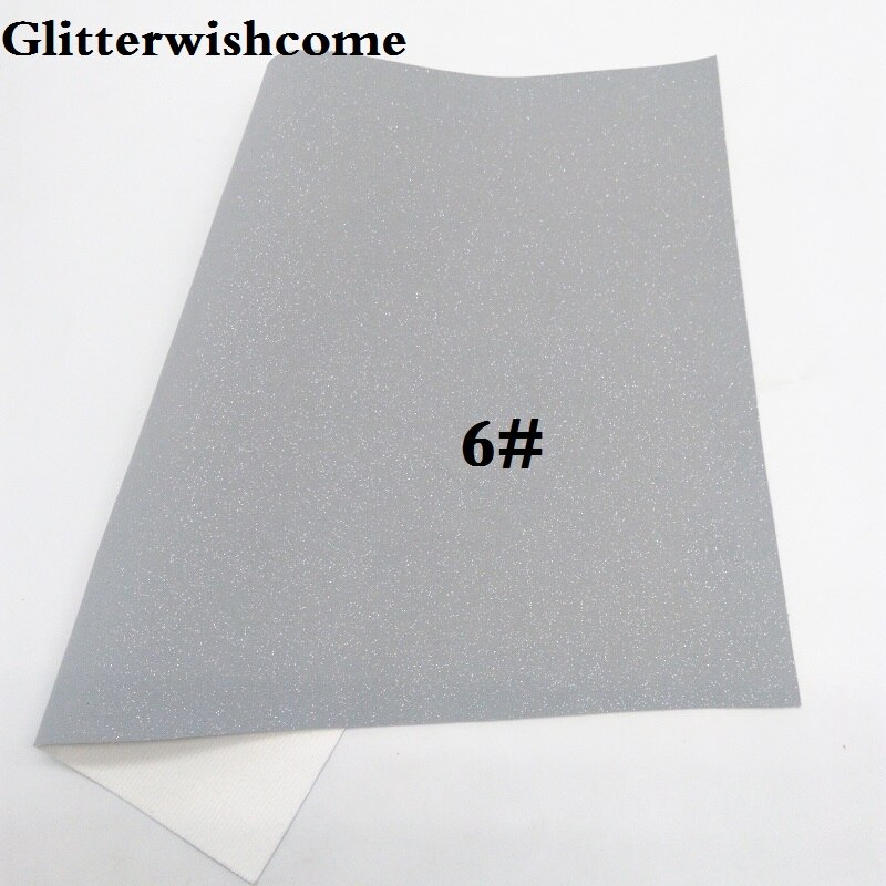Glitterwishcome 30 x 134cm mini rulle vinyl til sløjfer ruskind glitter læder fabirc imiteret læder lagner til sløjfer , gm209: 6