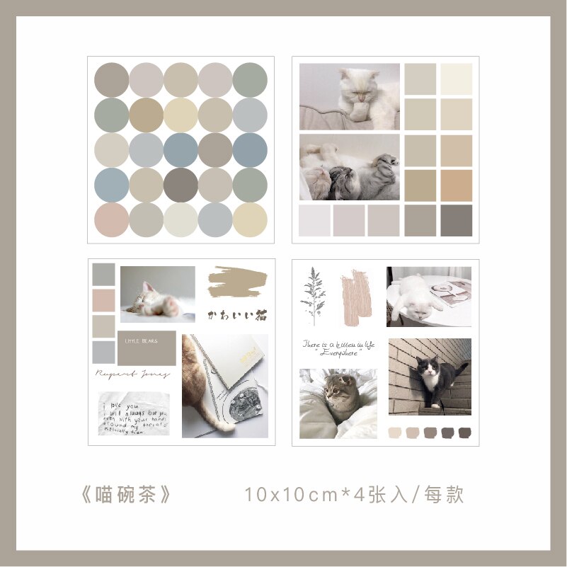 4 Sheets/pack Round Dot Stickers Circle Dot Labels Planner Scrapbooking Diary Deco School Office Supplies Kawaii Sticker: D