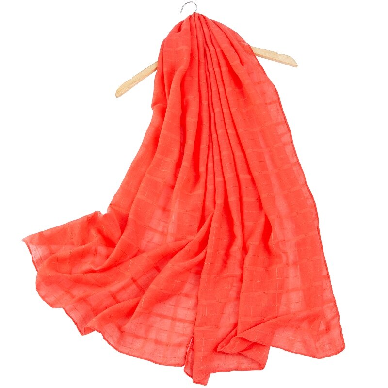 Zomer Winter Lange 180 Cm * 80 Cm Plaid Cotton Blend Viscose Pashmina Vrouwen Sjaal Zwarte Foulard Femme invierno Mujer: Watermelon