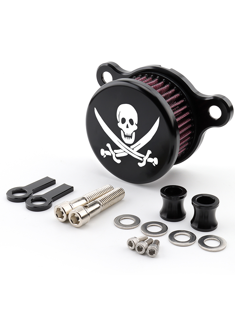 Système d'admission de filtre à Air de crâne de moto pour Harley Sportster XL883 XL1200 Iron 883 quarante-Eghit soixante-deux Nightster: Rouge