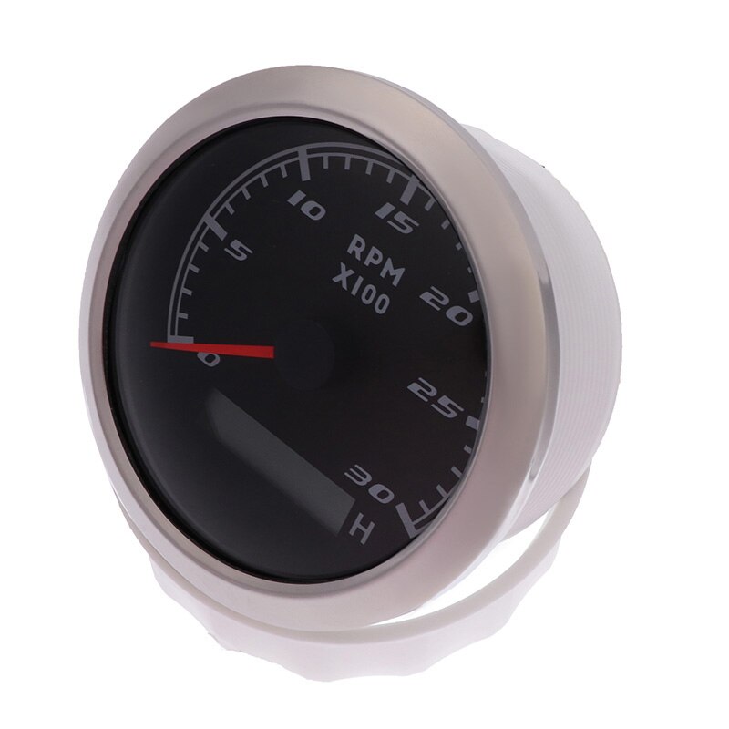 3000 RPM Car Boat Tachometer With digital Hourmeter Fit For Diesel Motorcycle Truck Marine With Red Backlight 85MM 9-32V