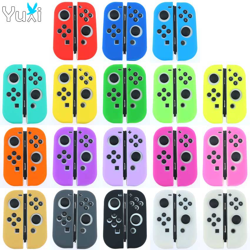 YuXi-funda protectora de silicona para Nintendo Switch Joy Con, funda suave antideslizante para NX NS Joycon