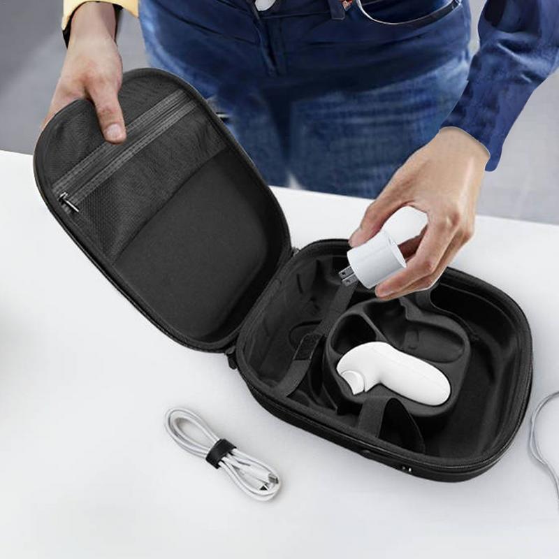 Harte Aufbewahrungstasche für VR-Teile, wasserdichte tragbare VR-Headset-Aufbewahrungsbox mit Griff, VR-Zubehör, stoßfest, kratzfest