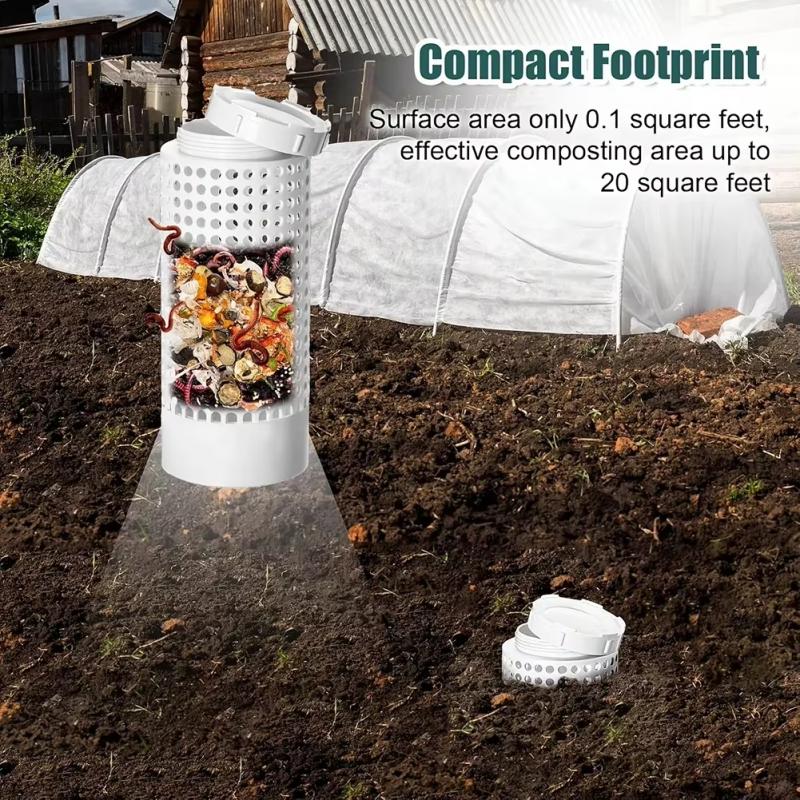 Outdoor Compost Bin Worm Composting Bin Worm Farm Compost Bin Kit for Raised Garden Beds at Home Farm Flower Pots Compost Bin