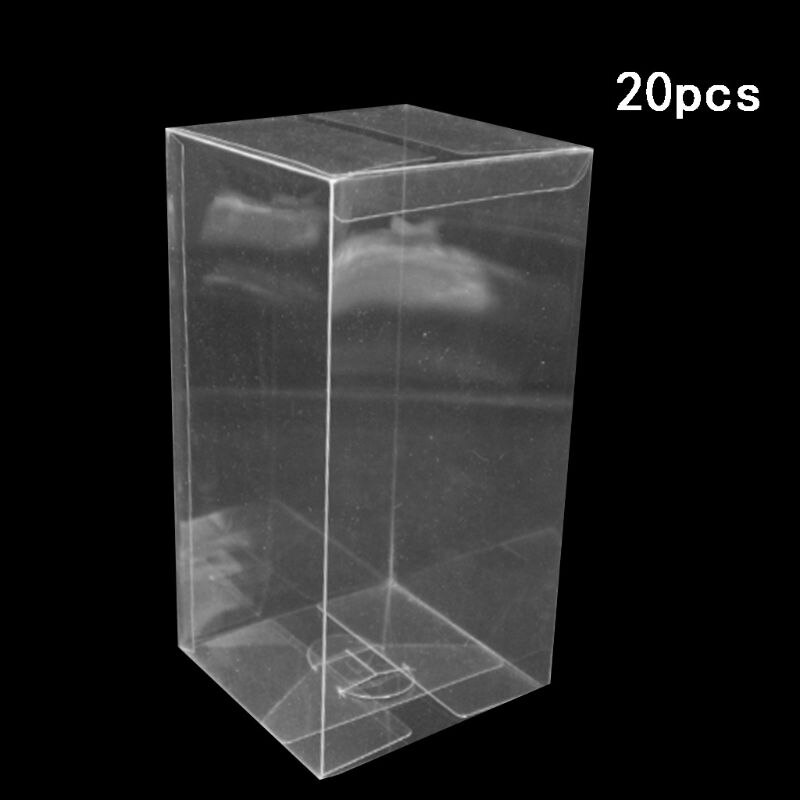 20 Pcs Pvc Transparant 1: 64 Model Auto Display Opslag Houder Speelgoed Stofdichte Bescherming Tentoonstelling Box Case