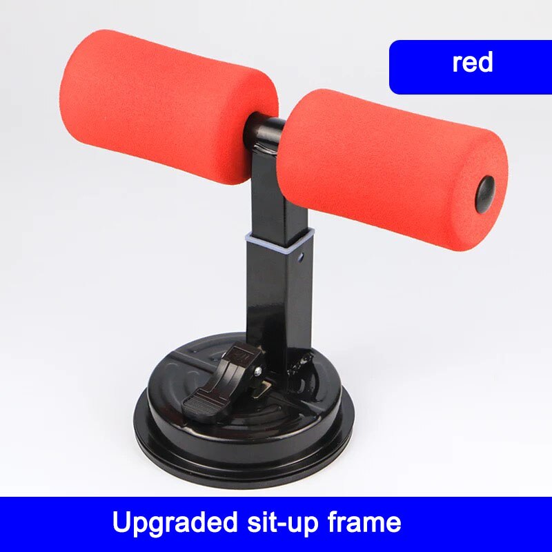 Home Abdominal Rolling Exercise Fitness Equipment Fixer Weight Loss Suction Cup Abdomen Sit-up Aid Multi-speed Adjustment: Upgrade red