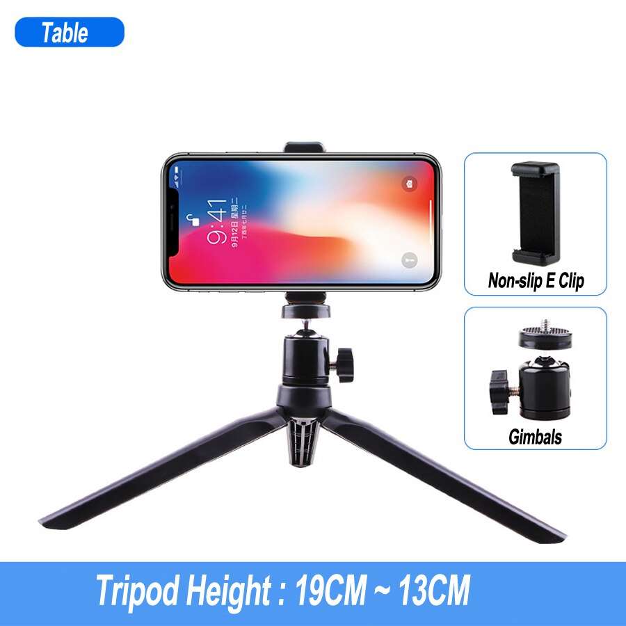 Universal aluminiumslegering stativ til mobiltelefon kamera ring lys stativer fotostudie video belysning baggrund tripod  ne028: -en