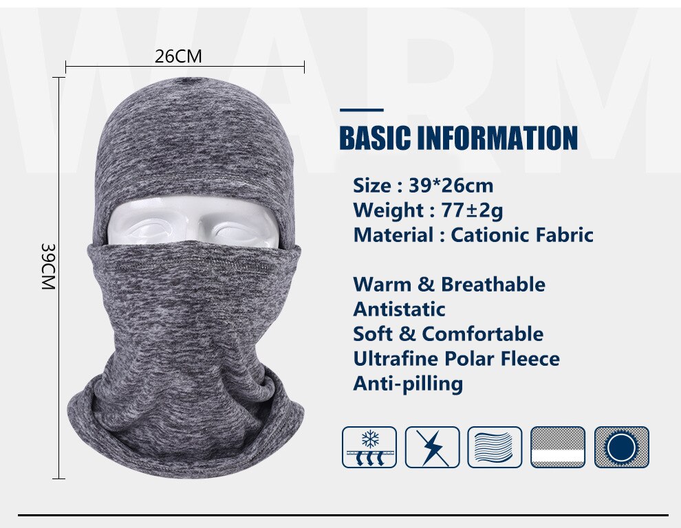 HEROCAR – cagoule de moto rcycle, masque facial de motard de Sport, capuchon de Moto, masque de Ski, bouchon coupe-vent