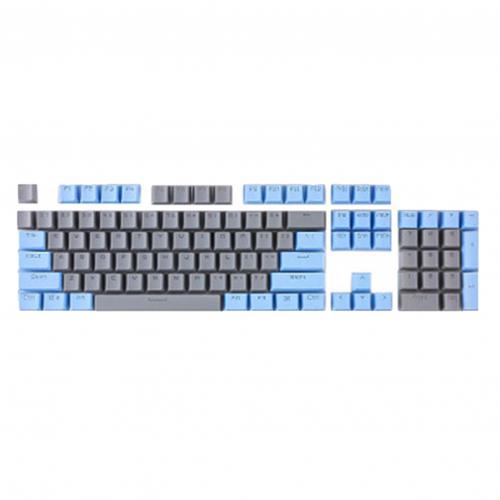 104Pcs Wear-resistant Backlight Key Caps Replacement Kit for Mechanical Keyboard 104 Keys Replacement Button for Gamer Keyboard: Blue Grey