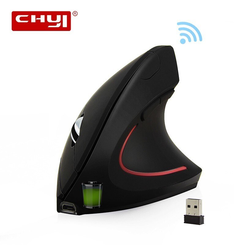 CHYI Wireless Vertikale Computer Maus Ergonomische Wiederaufladbare Mause 2,4 Ghz Optische Usb 6D 1600DPI Gaming Mäuse Für Laptop Macbook
