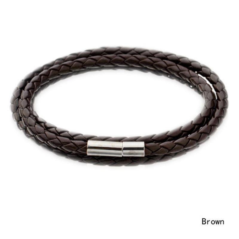 Lederen Armbanden Polsband Voor Mannen Mode Lederen Charme Armband Handgemaakte Ronde Touw