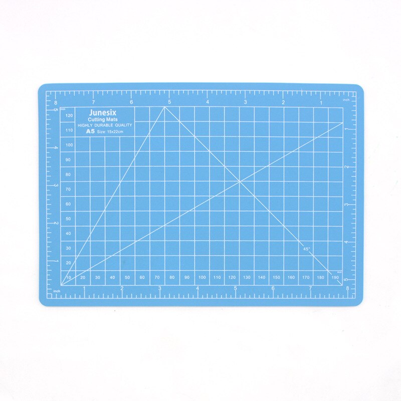 A5 Model Snijden Pad Papier Snijden Pad A5 Dubbelzijdige Snijplank Auto Healing Pvc Rubber Stempel Graveren Pad schaal Plaat: Sky blue