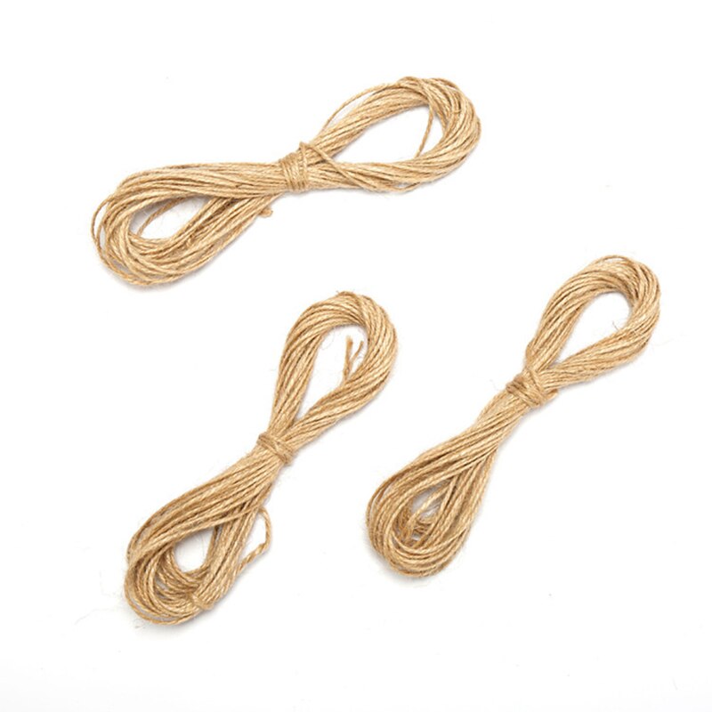 Jute Touw Natuurlijke Hessische Jute touw Jute String Hennep Touw voor Wedding Wrapping Cords Draad DIY Ambachtelijke Thuis Geweven decor