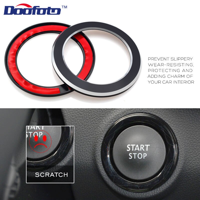 Auto Start Motor Ontsteking Ring Knop Interieur Accessoires Styling Case Voor Renault Koleos Kadjar Megane 2 Sandero Stofdoek