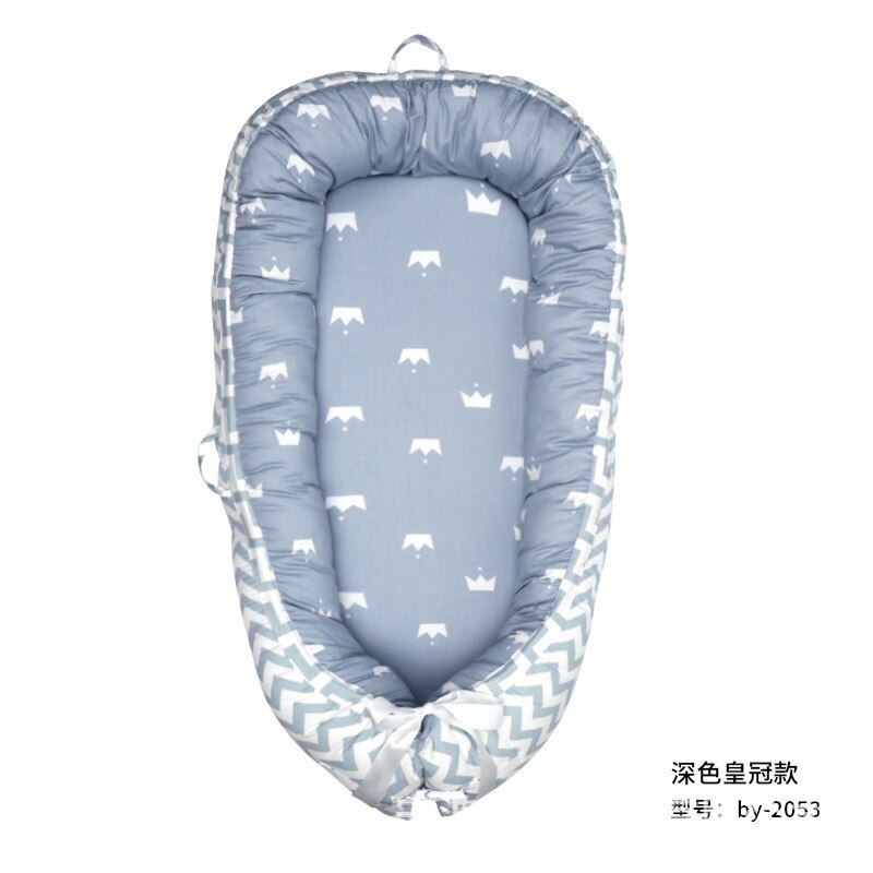 Explosions baby bed in Portable Crib Baby Bed Grey Elephant Fabric Baby Bionic Bed room decor: 4 80-50CM