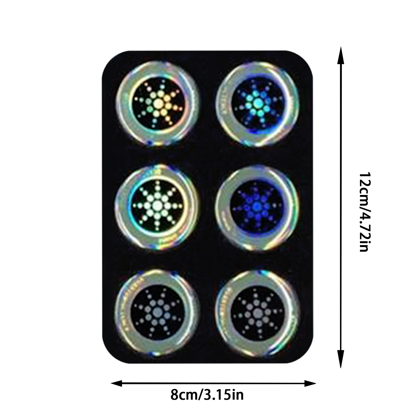 Autocollants Anti-Radiation pour téléphones portables 6 pièces/ensemble, bouclier électromagnétique de forme ronde, patchs anti-ondes électromagnétiques
