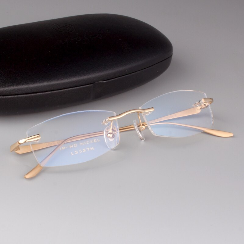 Rene titanium mandlige briller mænd rammer uden briller nærsynethed brille optisk recept briller 3527