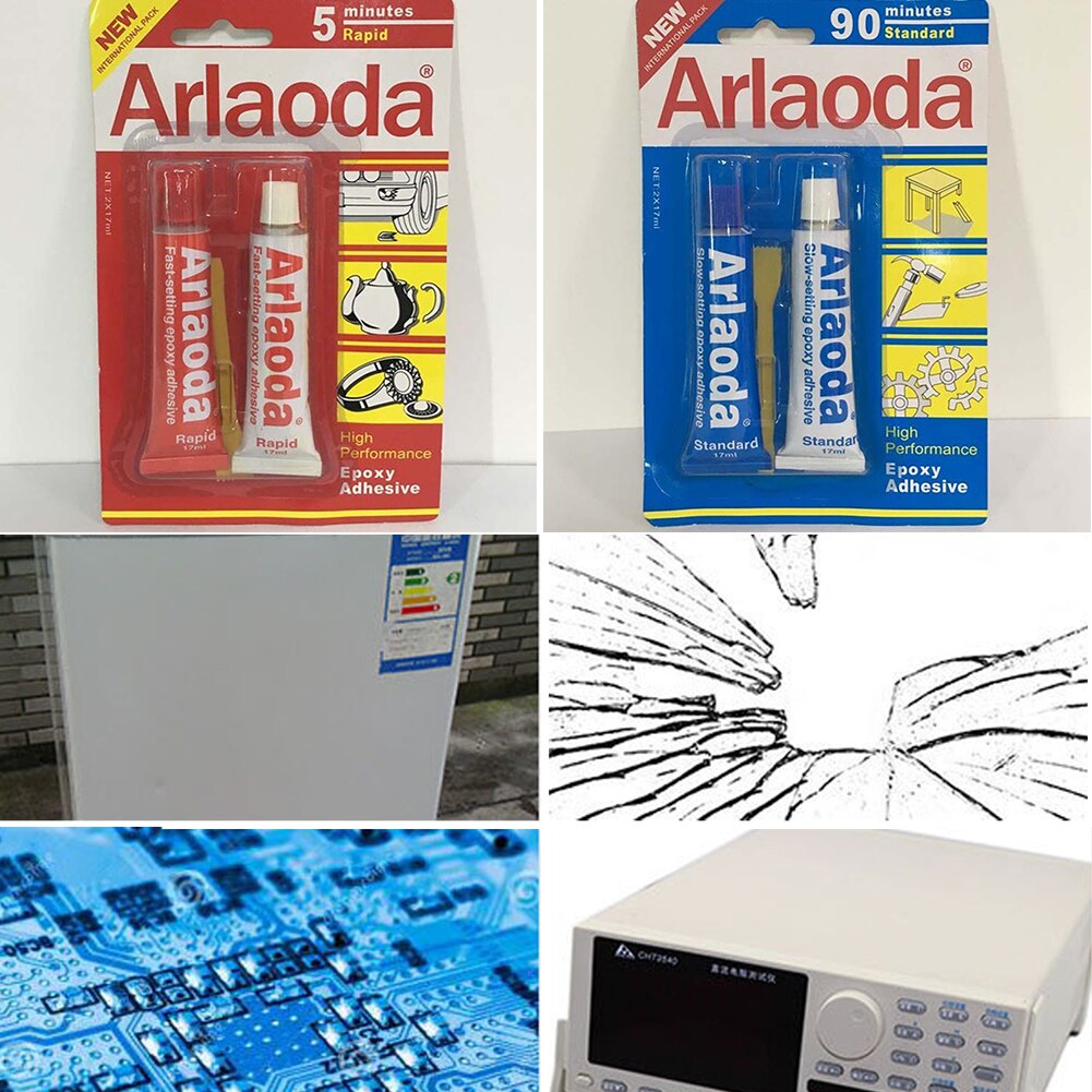 Araldite 2pcs/set 5/90 Minutes Stationery Liquid Ceramics Glues Metal Waterproof AB Glue AB Epoxy