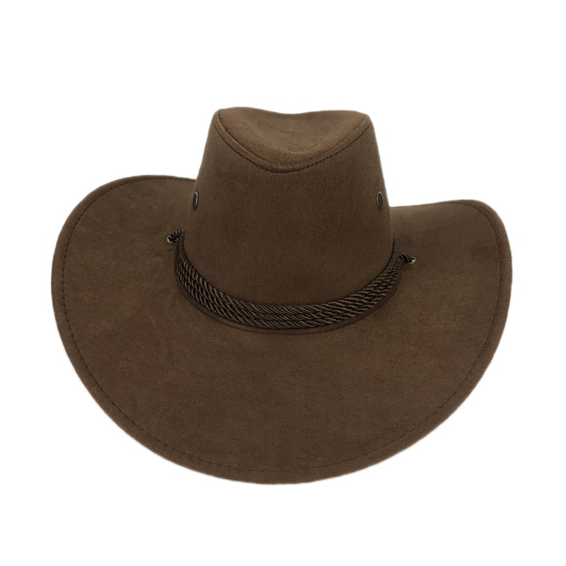 Cowgirl Sun Hat Faux Leather Cowboy Hat Men and Women Travel Caps Western Hats Chapeu Cowboy 9 colors YY0270
