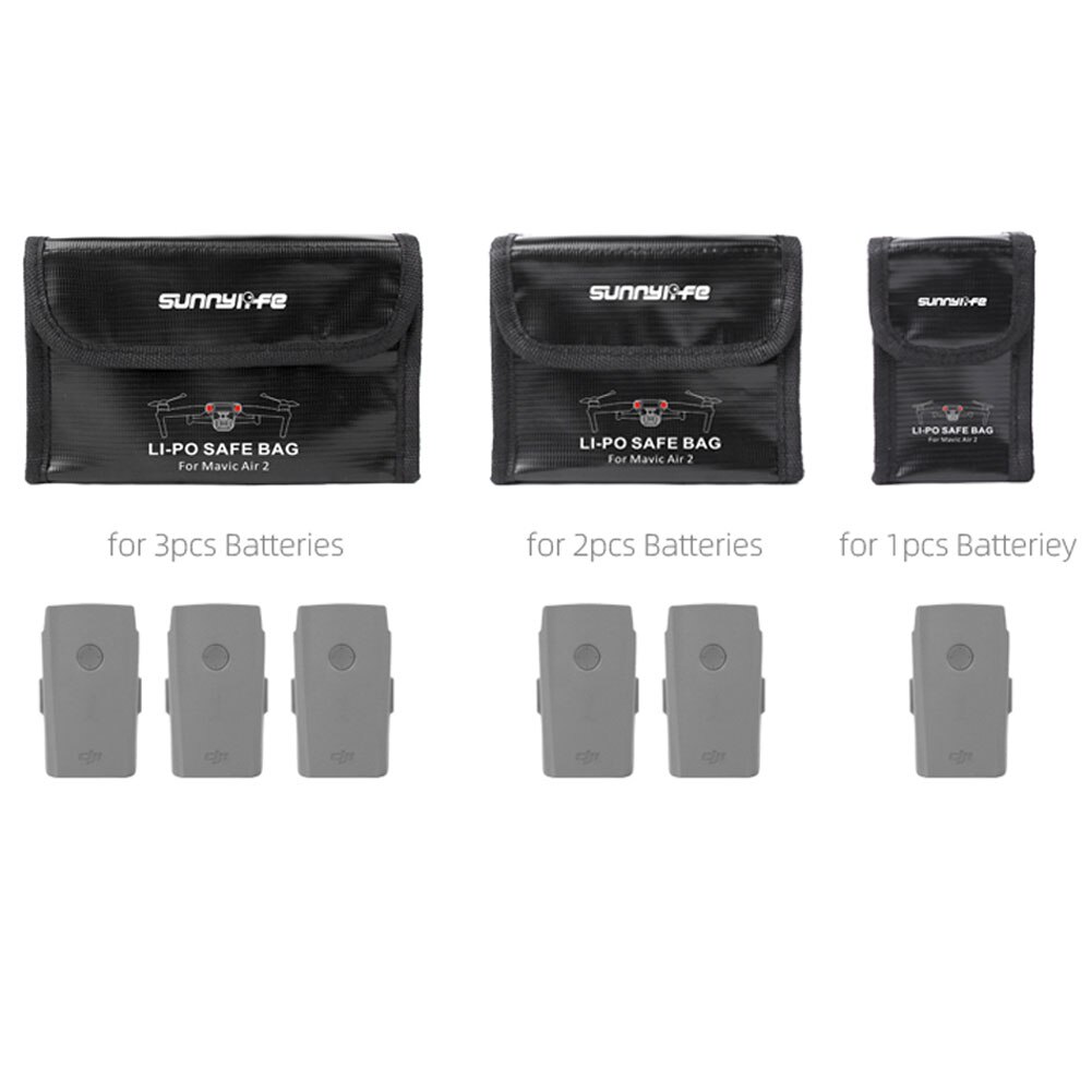 Til dji mavic air 2 lipo batteri eksplosionssikker sikker taske mavic air batteri brandsikker etui fiber opbevaringsboks beskytter