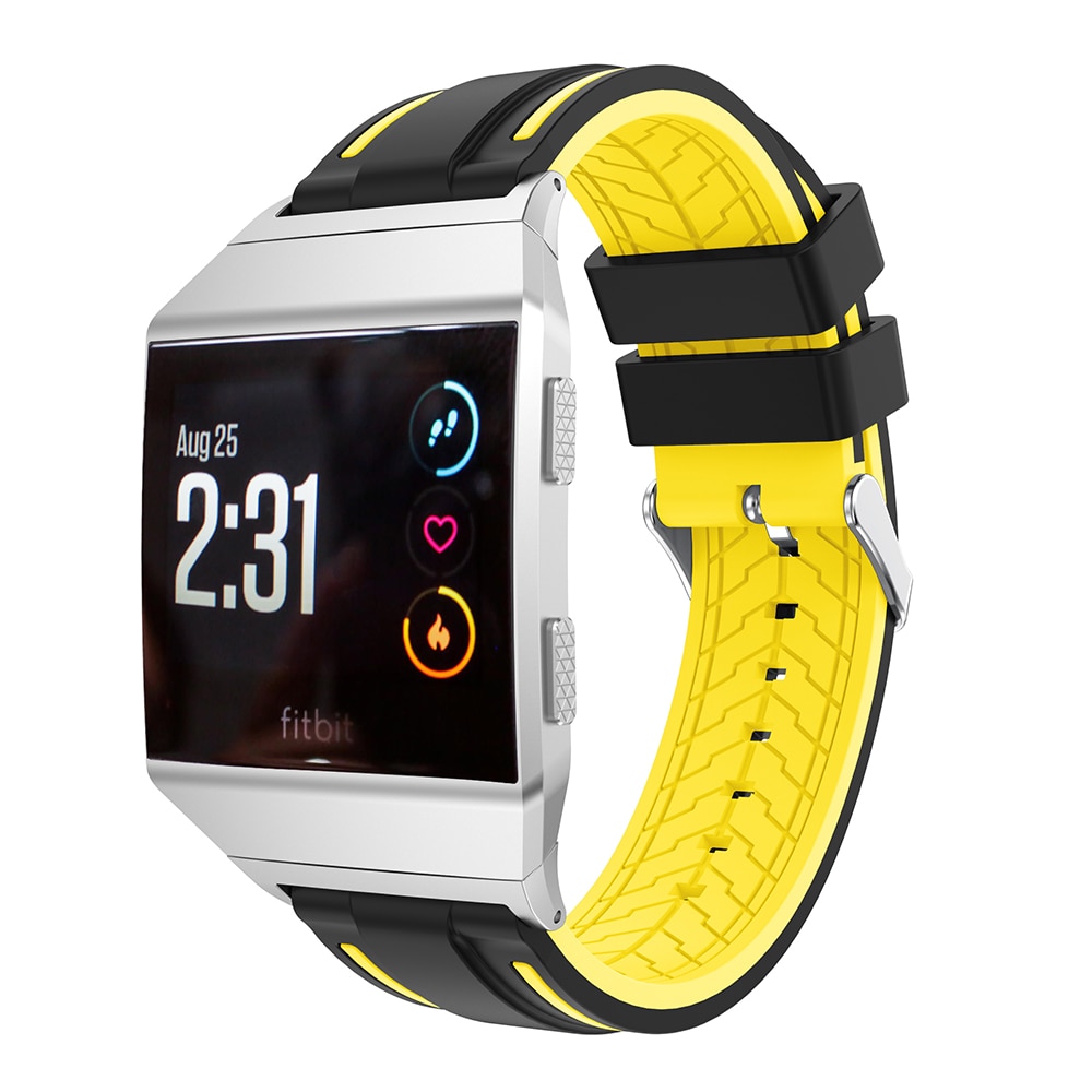 Soft Silicone Two-tone watchband for Fitbit Ionic strap Replacement personality Sport Adjustable Watch Bands Bracelet Bangle