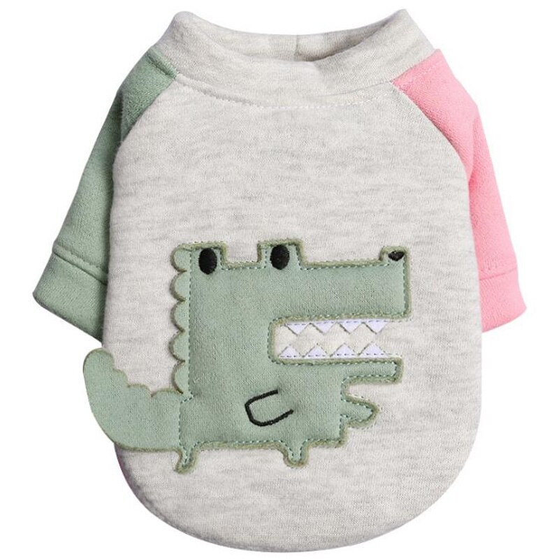 Huisdier Kleren Hond Hoodies Dinosaurus Hond Jas Hoodies Leisure Hond Sweatshirts Voor Kleine Kat Honden Franse Bulldog Kleding Yorkie: Green / M