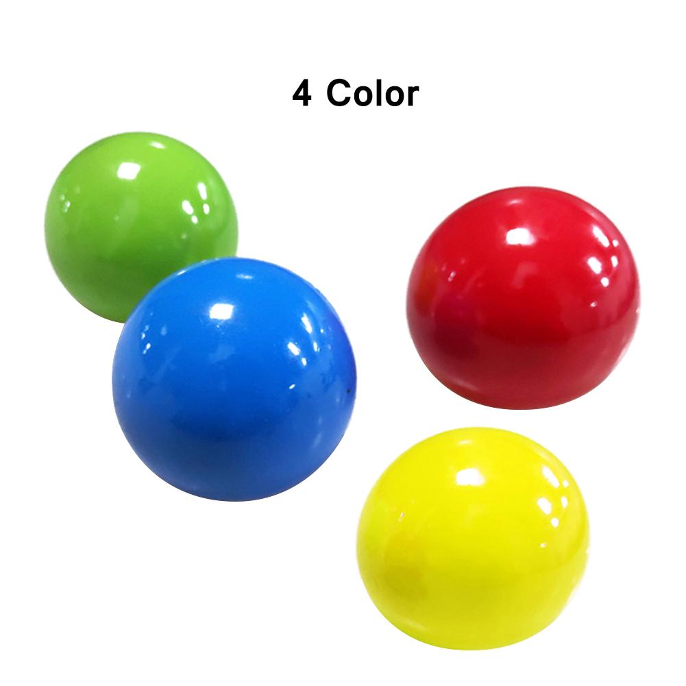 4 st 6cm avstressningsbollar rivtålig giftfri boll pu squeeze squishyed bollar leksaker för barn barn vuxna: D