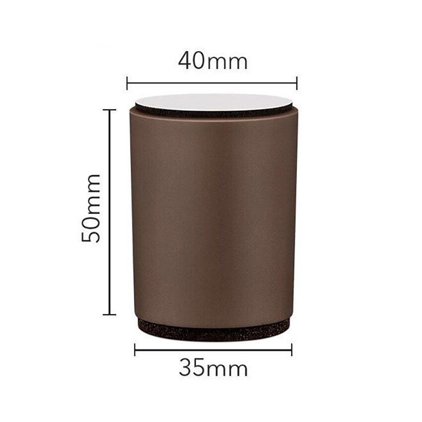 Coussin de pieds de meuble pour Table basse, rond ou carré, meuble de maison, rehausseur de pieds, 4 pièces: Dark brown - round