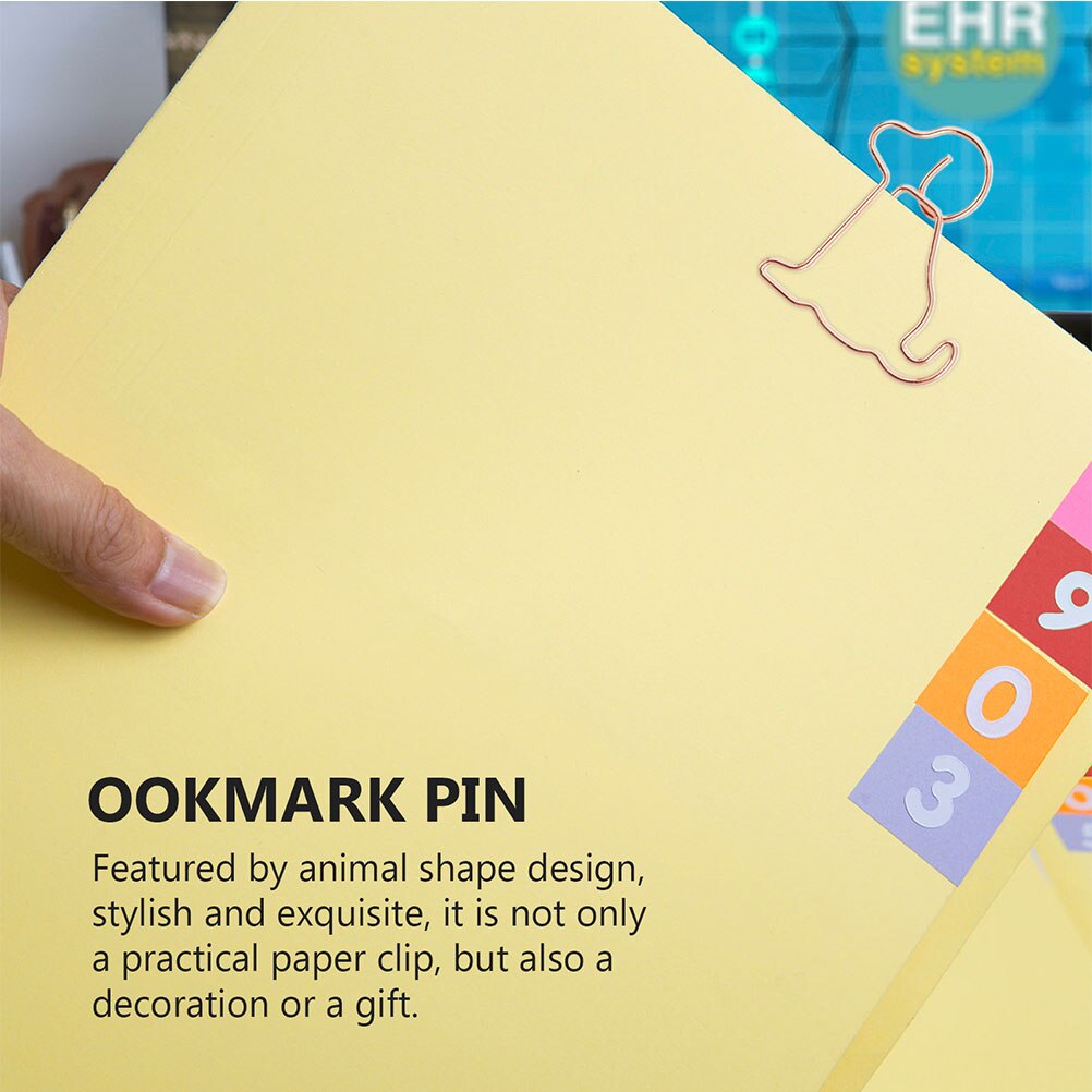 1 Set of Delicate Paper Clips Portable Animal Paperclips Household Elephant Paperclips