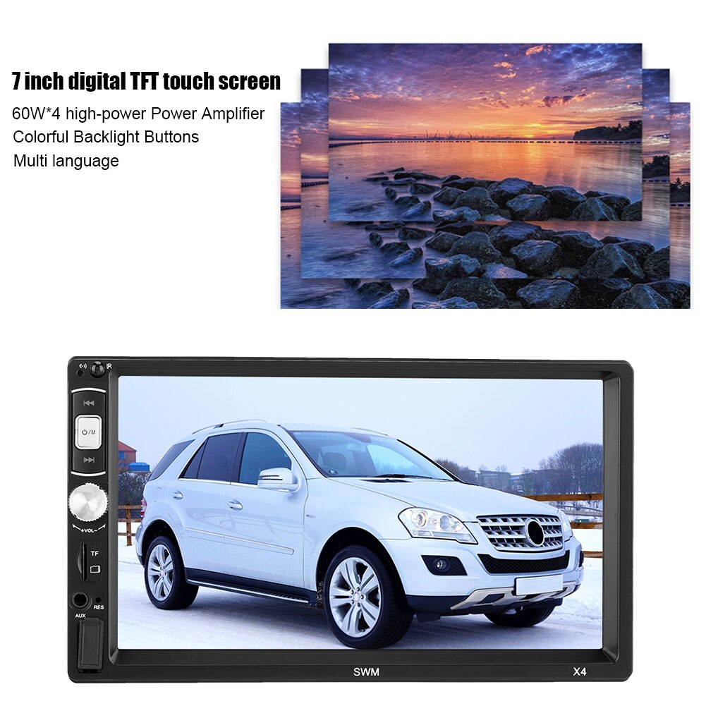 7 Inch Digital Touch Screen Bluetooth 2din Car MP5 Player FM Radio Auto Audio Video Media Player