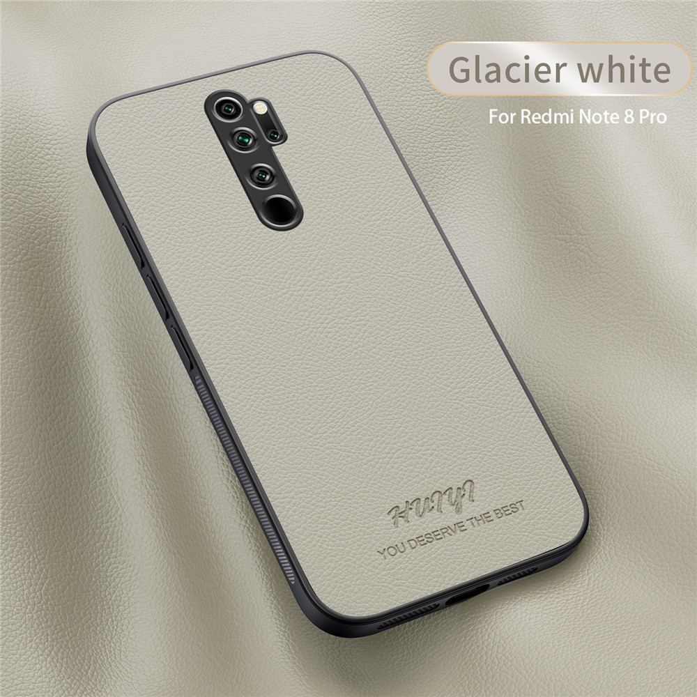 Couverture magnétique à cadre souple en cuir d'affaires de luxe pour Xiaomi Redmi Note 8 Pro Note8 Pro coques de téléphone Capa: Beige