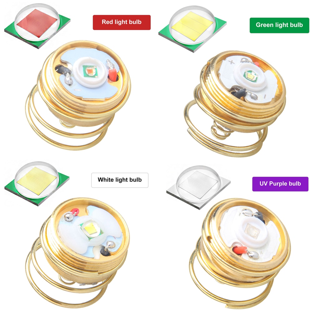 LED Taschenlampe Perle GRÜN verrotten UV 395NM BLAU 26,5mm Einzigen Modus 1200LM Austauschbare LED-lampe Für WF-501B/502B taschenlampe Kopf Lampe