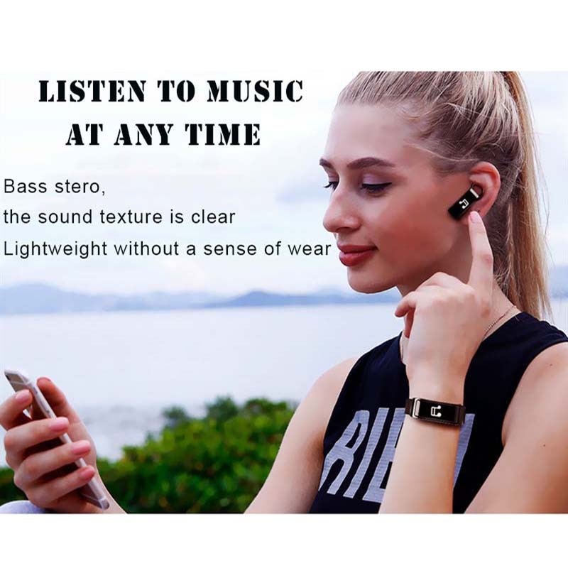 Y3 Bluetooth Headphones Speak Smart Band Bracelet Heart Rate Monitor Sports Smart Watch Passometer Fitness Tracker Bracelet d29
