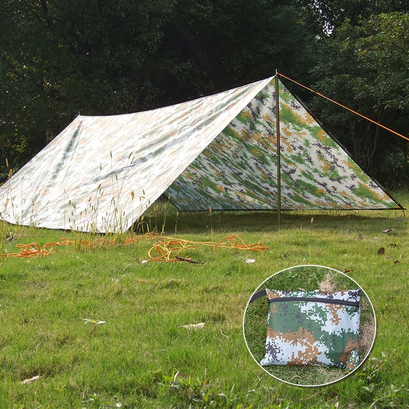 Toldo de camuflaje impermeable para exteriores o jardín, lona impermeable para refugio solar, tamaño 3x3m, puede prevenir lluvia pesada