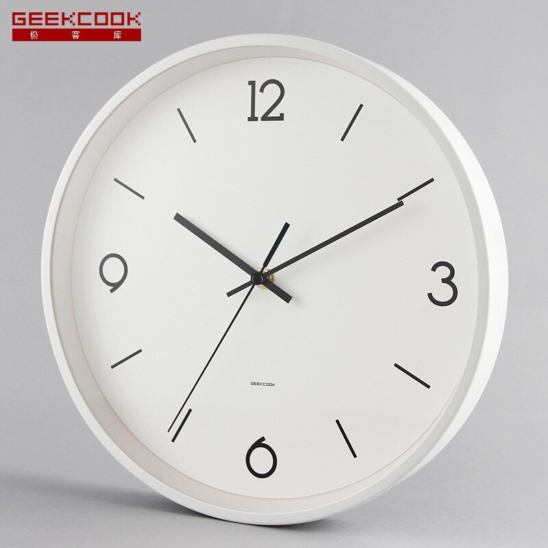 Modern Metal Wall Clock Silent Gold Silver Luxury Wall Clocks Kitchen Clock Large Wall Watches Home Decor Duvar Saati FZ767: White
